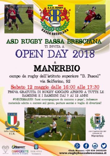 open day rugby manerbio 2018