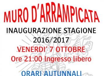 muro arrampicata stagione 2016 2017