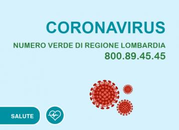 Emergenza coronavirus - numero verde di Regione Lombardia Emergenza coronavirus - numero verde di Regione Lombardia