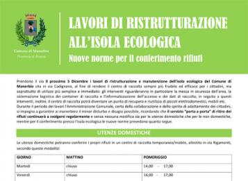 ristrutturazione isola ecologica