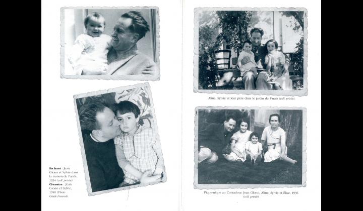 Jean Giono con la famiglia Jean Giono con la famiglia